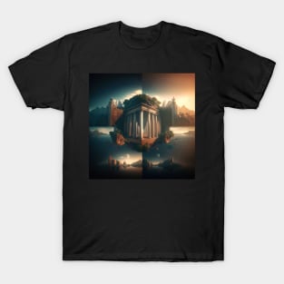 Greek Temple Wallpaper Ai Art T-Shirt